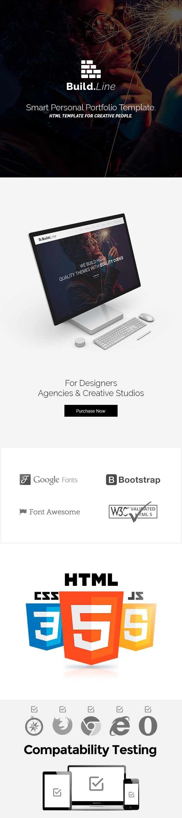 Buildline - Creative Minimal Portfolio HTML | Bootstrap 3 Template - 1