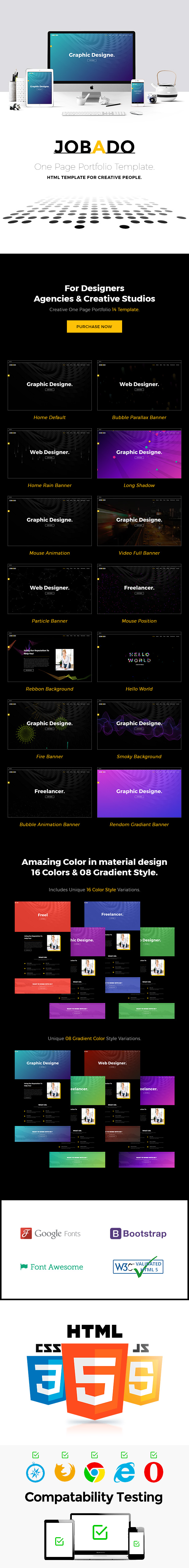 JOBADO - Responsive Dark Portfolio HTML Template